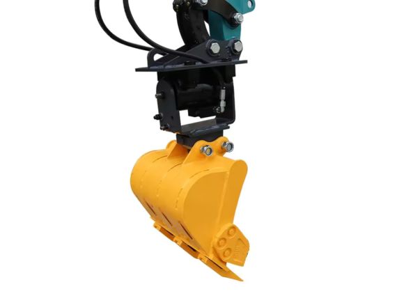 Cucharón de excavadora compacto con rotación de 360 grados
