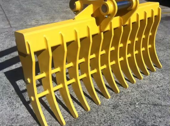 Cucharón rastrillo para excavadora de servicio pesado