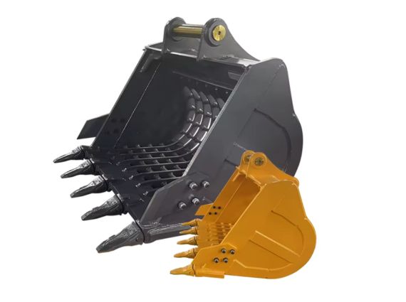 Cuchara de cribado para excavadora de arena