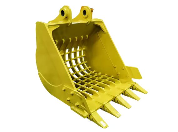 Cuchara excavadora para cribado