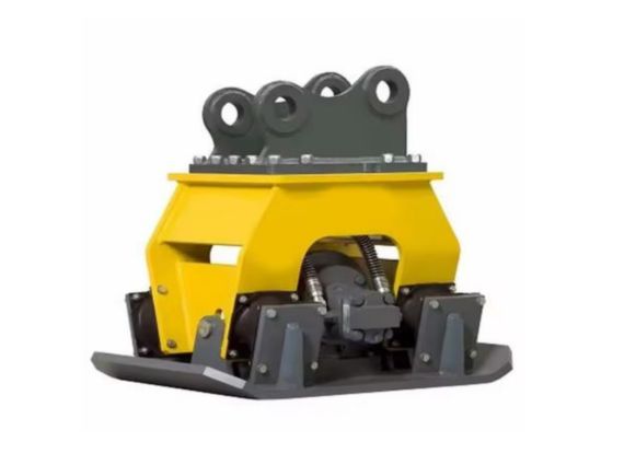 Accesorio de excavadora con rodillo compactador de suelo