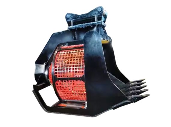 Cuchara de cribado para separación de suelo