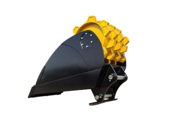 Cucharón compactador para excavadora