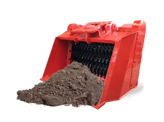 Cuchara trituradora giratoria para miniexcavadora