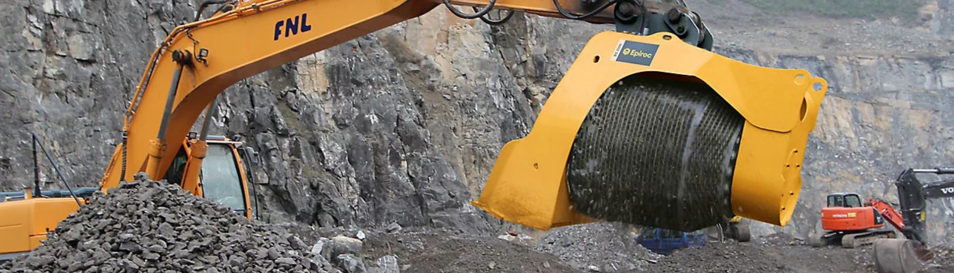 Cuchara cribadora avanzada de NewReach para excavadora